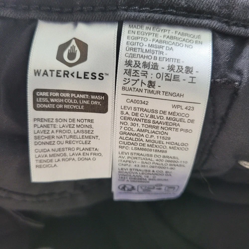 Levi's 8 Lot of 2 Classic Bootcut Jeans Black Mid‎ Rise Stretch Denim WaterLess